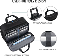Sac de transport élégant pour ordinateur portable 17,3'' en néoprène imperméable avec barre de traction, personnalisable en usine, idéal pour les voyages, le travail et les affaires