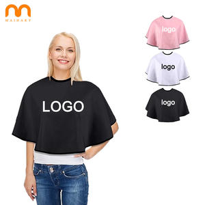 Venta al por mayor impermeable peluquero babero corte <span class=keywords><strong>de</strong></span> <span class=keywords><strong>pelo</strong></span> <span class=keywords><strong>corto</strong></span> estilo champú capas mujeres maquillaje cosmético capa con logotipo - Product Image 2