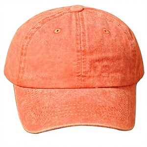 Vintage 6 Panel Dad <b>Hat</b> Custom Logo <b>Waterproof</b> Washed Cotton Hand Embroidery Adjustable Distressed Baseball Cap Unisex Four - Product Image 1