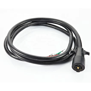 OEM Heavy Duty <span class=keywords><strong>7</strong></span> Pin Trailer Plug Cord 6 Pés <span class=keywords><strong>7</strong></span> Way 7Pin Trailer Connector RV Blade Trailer Cablagem Plug - Product Image 1