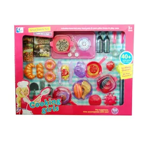 trẻ em nhà bếp đặt lớn nhà bếp bộ đồ chơi bằng nhựa bánh pizza đặt đồ chơi thực phẩm
