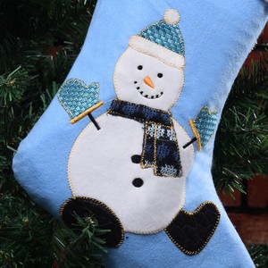 Decorazioni Natalizie Ricamate con Babbo Natale, Renne e Pupazzo di Neve, Addobbi Pendenti per <span class=keywords><strong>le</strong></span> Festività, Calza di Natale con Personaggi - Product Image 4