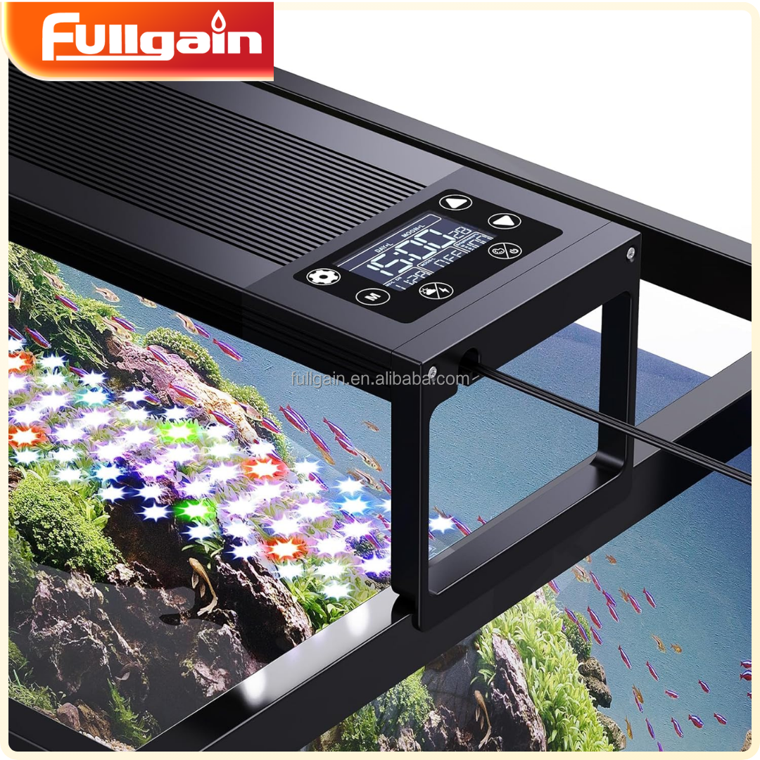 Fullgain FG199 2025, новый сплав, высокая мощность 84 Вт, 24/7 светодиодный аквариумный светильник для аквариума, светильник для аквариума, режим памяти растений, дневной лунный свет