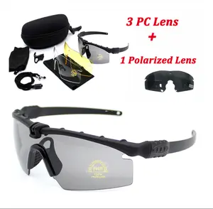 Tan Frame Shooting Brille Staub dichte Sicherheit Sport Taktische Sonnenbrille