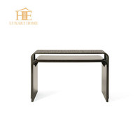 Tables consoles de luxe modernes pour salon, design doré, console d'entrée dorée