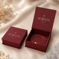 Boîte cadeau de luxe personnalisée avec logo, grande, bordeaux, en carton rigide, rouge, pliable, avec fermeture magnétique, emballage