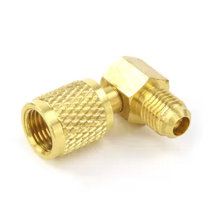90 Degree High Quality Brass Fittings Refrigeration Transfer Joint For Refrigeration HAVC System