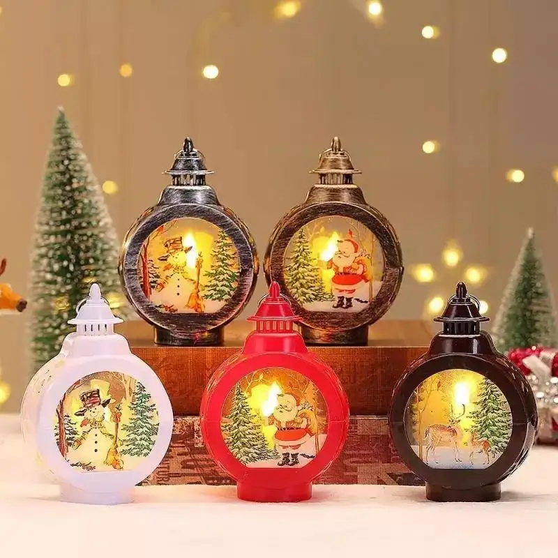 Lampu Lentera Memorial Kosong Sublimasi Ornamen Lentera Natal dengan Sisipan Akrilik untuk Pencetakan Kustom