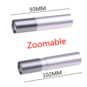 Linterna Led XPE Con 3 modos de promoción, Mini linterna con Zoom ajustable, color gris y plateado, recargable por USB, COB, para regalo - Product Image 2