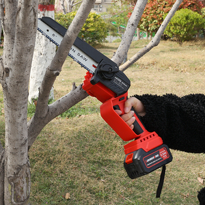 Scie à chaîne professionnelle sans fil de découpeuse de batterie électrique portative de 8 pouces pour des arbres - Product Image 1