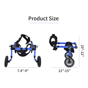Fauteuil roulant d'aide à la marche <span class=keywords><strong>pour</strong></span> petits chiens, réglable, en aluminium, étanche, léger, avec frein à disque, vente en gros, prix usine OEM - Product Image 3