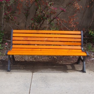 Outdoor Wooden Park <b>Bench</b> 1.5M Solid Wood Durable Patio <b>Bench</b> With Backrest Contemporary Design Modern Style Three Seater - Product Image 1