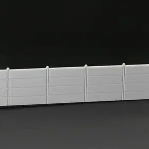 LG0787鉄道模型ジオラマ配送方法ホワイト1: 87HOOOスケールビルディングフェンス壁手すり