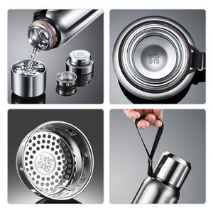 Bouteille d'eau sport isotherme en acier inoxydable à double paroi 600ml 800ml 1000ml, gourde thermos, bouilloire sous vide - Product Image 2