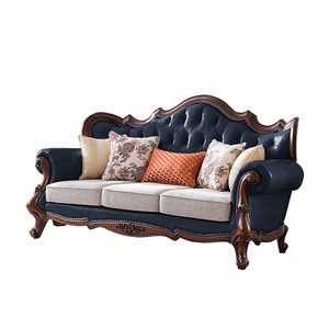 Bộ <span class=keywords><strong>Sofa</strong></span> Da Phong Cách Cổ Điển Kiểu Mỹ N351, Bộ <span class=keywords><strong>Sofa</strong></span> Da Rắn Bằng Gỗ - Product Image 5