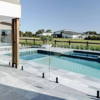 Balustrade en verre moderne réglable en acier inoxydable 304 316 pour villa, hôtel, appartement, clôture de piscine, noir, argent, or