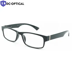 DCOPTICAL Fashion Square Men style plastic frame reading glasses with metal decoration anti scratching