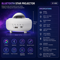 Projecteur d'étoiles galactiques blanc moderne et créatif, lampe nébuleuse LED avec haut-parleur pour la décoration de chambre à coucher