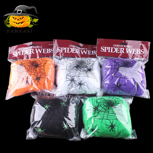 Decoración de Halloween, bolas de algodón con arañas, 100g, poliéster redondo, accesorios para fiestas en interiores, para escenas de casas embrujadas - Product Image 5
