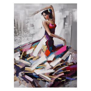 FREE CLOUD Colorful Woman pittura a olio su tela <span class=keywords><strong>poster</strong></span> astratti e stampe immagini di arte della parete decorazione moderna del soggiorno - Product Image 1