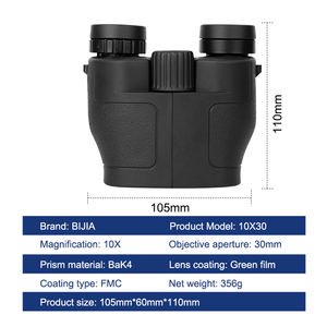 BIJIA 10x30 소형 미니 쌍안경 IPX6 방수 쌍안경 성인과 어린이를위한 모든 광학 유리 렌즈 조류 관찰 - Product Image 3
