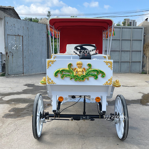 Fairy Style Electric Carriage Angel Golden Carving Single <b>Row</b> Seat Resort Wedding Decoration Cart - Product Image 2