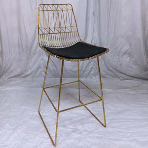 Metal Bar Chair or <b>Stool</b> for Bar Area Hotel Restaurant and Home Perfect <b>Back</b> Rest and Cushion for Comfortable Seating Design - Product Image 3