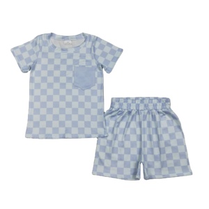 Conjunto de Ropa Casual de 2 Piezas para Bebé Niño, Camiseta y Pantalones Cortos de Algodón Estampado, Tela de Lana, Primavera Otoño, RTS Boutique - Product Image 2