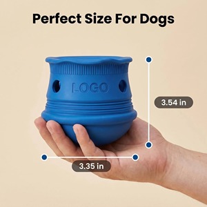 Custom Blue Interactive <b>Dog</b> Chew Toy With Food Dispenser For Medium <b>Dogs</b> Indoor Use <b>Plastic</b> Material Simple Style - Product Image 3