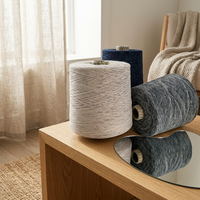 Fil 100% Chenille 0.1-30NM, Couleurs Teintes en Masse, Blanc Brut, Idéal pour le Nettoyage et les Textiles de Maison