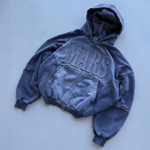 Sudadera con Capucha Térmica de Alta Calidad, 500 g/m², 100% Algodón Francés, Corte Cuadrado, Cierre Completo con Cremallera, para Hombre y Mujer - Product Image 3