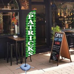 2.5*11.5 FT St. Patrick's Feather <b>Flags</b> Beach <b>Flag</b> for Beach Party and Advertising Promotions - Product Image 6