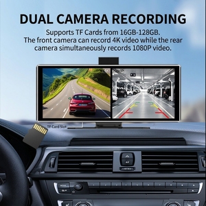 Écran tactile GPS CarPlay de 10,26 pouces, support de tableau de bord avec caméra de recul, résolution 1920x1080 pour utilisation en voiture - Product Image 3