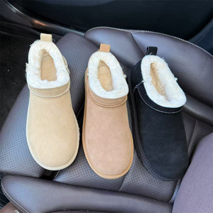 Stivaletto Ultra-Mini Star con Tacco Basso da <span class=keywords><strong>Donna</strong></span>, in Pelle, Imbottito in Lana e Cotone, Caldo e Antiscivolo, Taglie Extra Large - Product Image 2