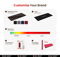 IDEATHERAPY TLB1800 Tapis de luminothérapie rouge professionnel pour tout le corps, 1960 LED à triple puce, haute irradiance, contrôleur à écran tactile