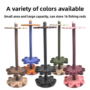 Soporte Giratorio de Plástico para Cañas de Pescar, con <span class=keywords><strong>16</strong></span> Orificios, Multifuncional, con Cuatro Ruedas, para Cañas de Pesca con Señuelos - Product Image 3