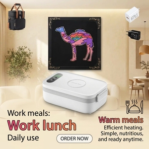 Boîte Déjeuner Chauffante Électrique Portable OEM 1000ml, Réchauffeur Alimentaire Rechargeable pour Intérieur et Extérieur - Product Image 2