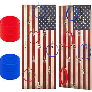 Gens Crochet et Anneau Jeux avec Chaîne Lancer Crochet Jour de l'Indépendance Camping Intérieur Extérieur Fête Fournitures Anneau Lancer Jeu - Product Image 1