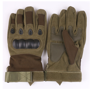 Gants tactiques DFTG201 pour sports de plein air, équitation, camping, à doigts entiers, avec protection des articulations, couleur kaki, vert sport, noir, en stock - Product Image 1