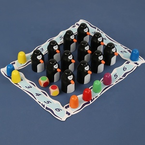 Color educativo Habilidad cognitiva Tablero a juego de colores Pingüino de madera Muñecas anidadas Memoria de color Juego de ajedrez a juego - Product Image 2