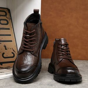 Bottes Chelsea montantes et rembourrées pour hommes, style britannique, nouvelle collection 2025, multi-usages, imperméables en caoutchouc - Product Image 3