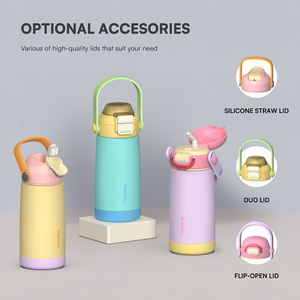 Hong ling thiết kế mới 14 oz trẻ em thép không gỉ chân không cách nhiệt Tumbler trường nhiệt trẻ em chai nước với 2 trong 1 nắp - Product Image 2