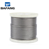 Prix bon marché Ss304 acier inoxydable 316 matériel fil de câble métallique 7*7 0.5-20mm avec résistance à la corrosion et à l'usure