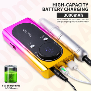 เครื่องเจียรเล็บแบบพกพา 45000 รอบต่อนาที ชาร์จไฟได้ผ่าน USB สีรุ้ง สำหรับทำเล็บเจล ทำเล็บมือ ใช้ในร้านเสริมสวย - Product Image 2