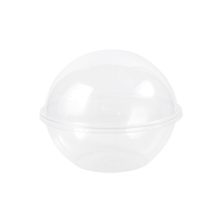 Bol à salade en PET transparent, profond et rond, en plastique de qualité alimentaire, jetable, pour mousse, gâteau, dessert, salade de fruits, emballage à emporter