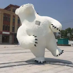 促销长款毛绒功夫大师师傅服饰充气cio服装熊猫吉祥物