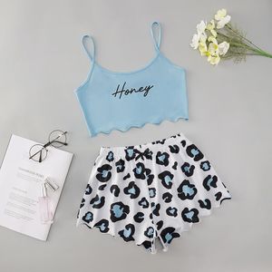 Conjunto <span class=keywords><strong>de</strong></span> <span class=keywords><strong>Pijama</strong></span> <span class=keywords><strong>de</strong></span> Verano para Mujer, Dos Piezas, Camiseta sin Mangas Térmica y Transpirable, Pantalones Cortos con Cintura Elástica, Diseño Sólido y Bonito - Product Image 4