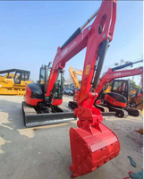 Mini-excavatrice sur chenilles hydraulique d'occasion Kubota KX163 d'origine japonaise, haute performance