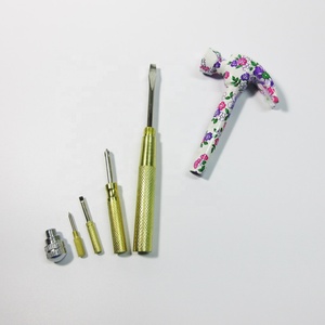 ค้อนอเนกประสงค์ 6 in 1 พร้อมไขควง ลายดอกไม้สีสันสดใส ด้ามจับโลหะสีทอง ราคาส่งถูก - Product Image 2