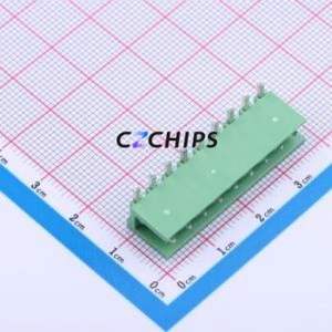 JL396R-39609G01 Plug-in Terminal Block Bent Lead Through Hole,P=3.96mm Connector Board-to-Board / Socket Open 1x9P 3.96mm Green - Product Image 1